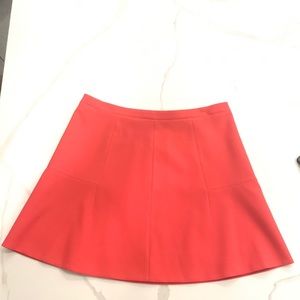 J. Crew Bright Coral flare skirt